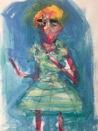 Pittura intitolato "A bout de souffle" da Karen Thomas, Opera d'arte originale, Acrilico