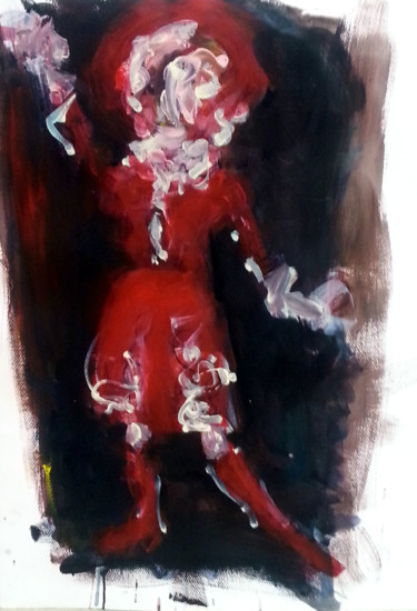 Painting titled "Big Annie Oakley" by Karen Thomas, Original Artwork, Acrylic