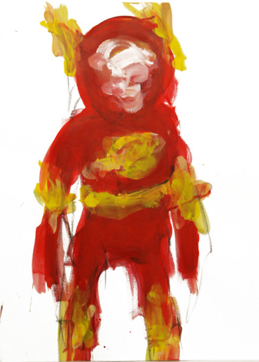 Pintura titulada "Flash Gordon" por Karen Thomas, Obra de arte original, Acrílico