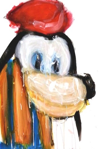 Malerei mit dem Titel "Goofy" von Karen Thomas, Original-Kunstwerk, Acryl