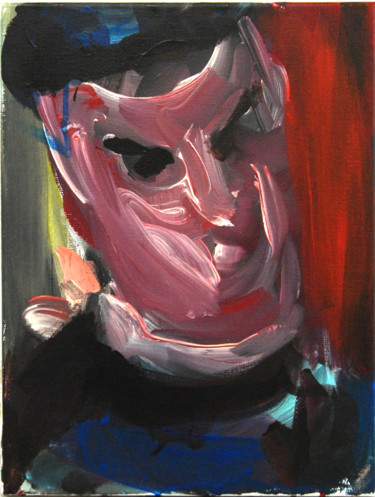 Painting titled "Spock" by Karen Thomas, Original Artwork, Acrylic