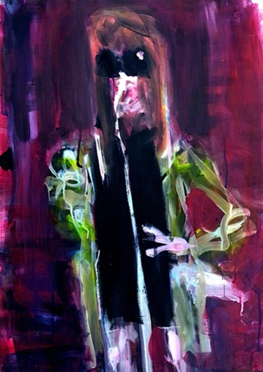Painting titled "Françoise Hardy, je…" by Karen Thomas, Original Artwork, Acrylic