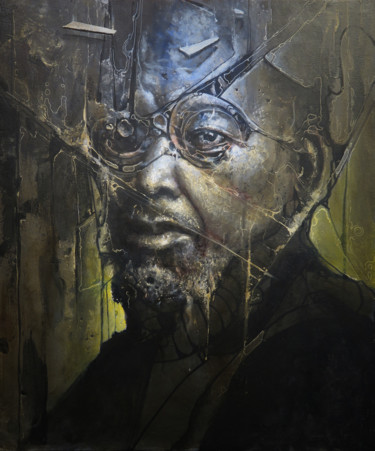 Schilderij getiteld "Morgan" door Ericbasiletti, Origineel Kunstwerk, Acryl