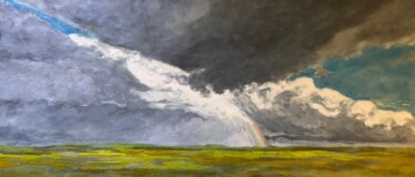 Painting titled "a little bit of hope" by Kari Westphal, Original Artwork, Encaustic