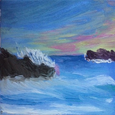 Peinture intitulée "Wave" par Karieene, Œuvre d'art originale, Huile