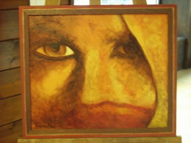 Painting titled "Silence" by Karia M., Original Artwork, Oil Mounted on Wood Stretcher frame
