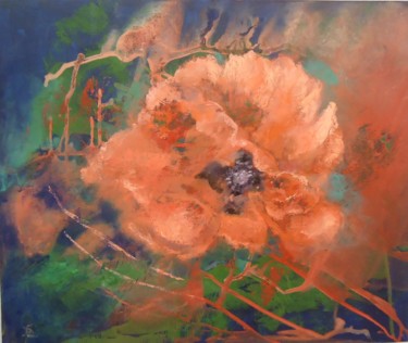 Painting titled "Poppy/red" by Karina Bizjak, Original Artwork, Oil