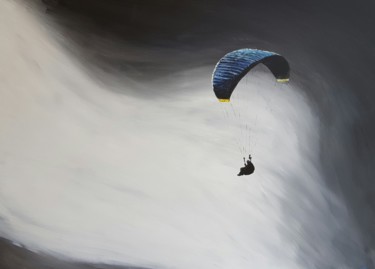 Peinture intitulée "Le parapente" par Karine Lipp, Œuvre d'art originale, Acrylique