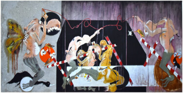 Pittura intitolato "Ss TITRE" da Karim Attar, Opera d'arte originale, Olio