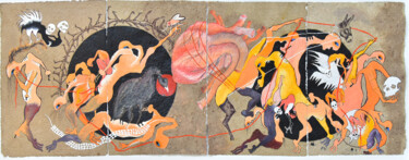 Pittura intitolato "Titre" da Karim Attar, Opera d'arte originale, Acrilico