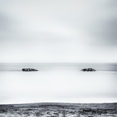 Two rocks emerging from the sea Photography titled "Two rocks emerging…" by Karim Carella, Original Art, Digital Photography
