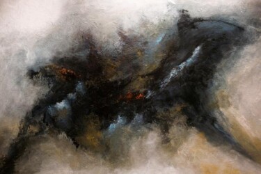 Peinture intitulée "silouhaite celeste" par Karim Elkholti, Œuvre d'art originale, Huile