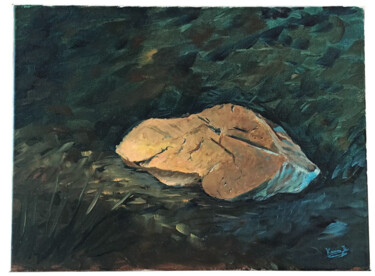 Malarstwo zatytułowany „The Rock \m/” autorstwa Karim Jamal El Dine, Oryginalna praca, Olej Zamontowany na Drewniana rama no…