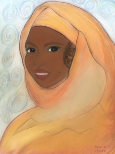 Drawing titled "Sahara" by Karima Malki, Original Artwork