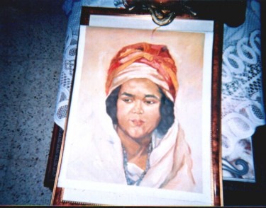 Peinture intitulée "femme chaouia" par Abdelkarim Saidani, Œuvre d'art originale