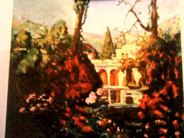 Painting titled "le jardin d'alger" by Abdelkarim Saidani, Original Artwork