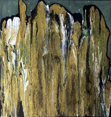 Ζωγραφική με τίτλο "Still Crowded" από Karin Amtmann (K. Amtmann), Αυθεντικά έργα τέχνης, Ακρυλικό Τοποθετήθηκε στο Ξύλινο φ…