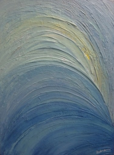 Malerei mit dem Titel "Untitled Waves" von Karin Amtmann (K. Amtmann), Original-Kunstwerk, Acryl