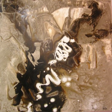 Peinture intitulée "Abstraction abyssal…" par Karin Delon, Œuvre d'art originale