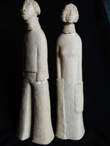 Sculpture intitulée "Amants" par Karin Germanier, Œuvre d'art originale