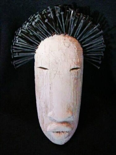 Sculpture intitulée "Masque 74" par Karin Germanier, Œuvre d'art originale