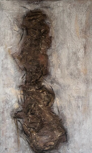 Pittura intitolato "Ethereal Totem" da Karin Lanini Arthofer, Opera d'arte originale, Cartone