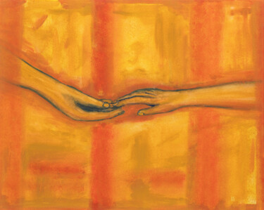 Malerei mit dem Titel "Hände" von Karin Sternberg, Original-Kunstwerk, Öl