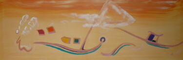 Malerei mit dem Titel "Pfirsich" von Karin Sternberg, Original-Kunstwerk, Öl