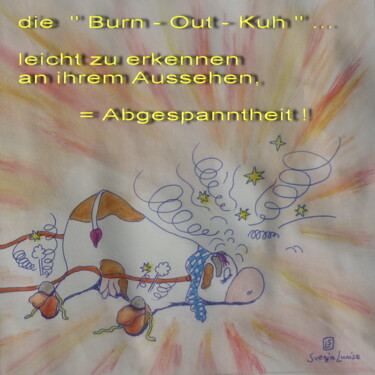 绘画 标题为“Die Kuh mit den Tur…” 由Karin Sternberg, 原创艺术品, 孔戴