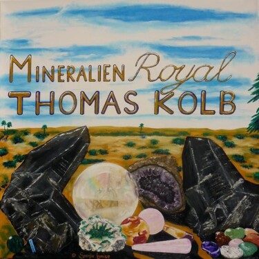 Malerei mit dem Titel "Flyer Bild Minerali…" von Karin Sternberg, Original-Kunstwerk, Öl