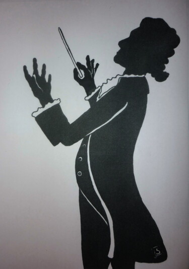 绘画 标题为“Dirigent” 由Karin Sternberg, 原创艺术品, 标记