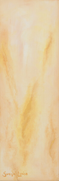 Schilderij getiteld "Abstrakt Gelb Creme" door Karin Sternberg, Origineel Kunstwerk, Acryl