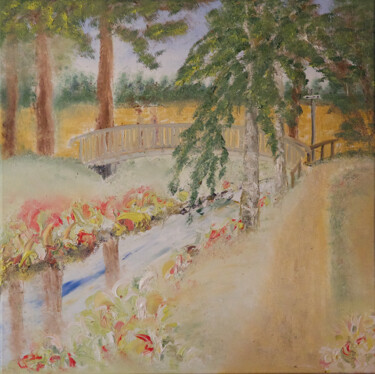 Painting titled "Rund um Schwabmünch…" by Karin Sternberg, Original Artwork, Oil