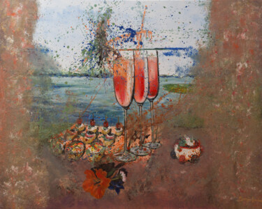 Painting titled "Kulinarisch" by Karin Sternberg, Original Artwork, Oil