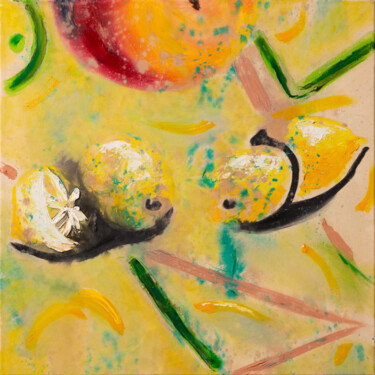 Malerei mit dem Titel "Vitamin C 6 von 8" von Karin Sternberg, Original-Kunstwerk, Öl