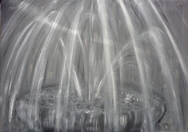 绘画 标题为“Grau Wert Brunnen” 由Karin Sternberg, 原创艺术品, 油
