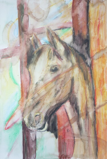 Drawing titled "Color in Motion Pfe…" by Karin Sternberg, Original Artwork, Watercolor