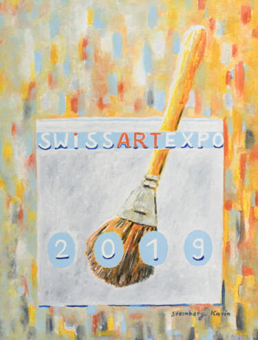 Schilderij getiteld "Swiss Art Expo 2019…" door Karin Sternberg, Origineel Kunstwerk, Olie