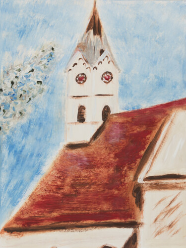 Painting titled "Frauenkirche 2 von 4" by Karin Sternberg, Original Artwork, Oil