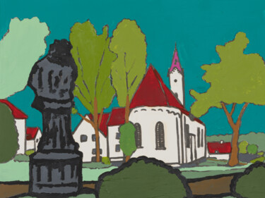 绘画 标题为“Frauenkirche 4 von 4” 由Karin Sternberg, 原创艺术品, 油