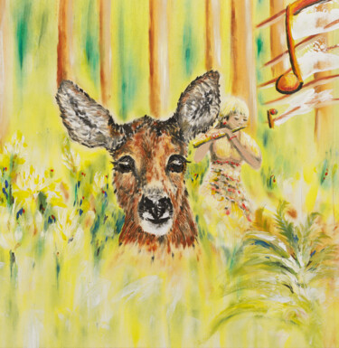 Painting titled "Waldorchester 1 von…" by Karin Sternberg, Original Artwork, Oil
