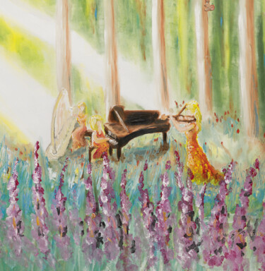 Peinture intitulée "Waldorchester 3 von…" par Karin Sternberg, Œuvre d'art originale, Huile