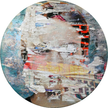 Painting titled "Realgare round edit…" by Karin Vermeer, Original Artwork, Manipulated Photography Mounted on Wood Panel