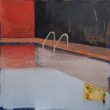Pittura intitolato "Pool 55" da Kariko Ono, Opera d'arte originale, Olio