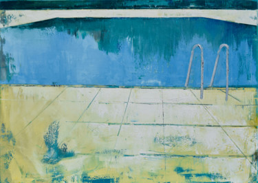 Painting titled "pool1" by Kariko Ono, Original Artwork, Oil