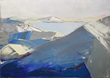 Pittura intitolato "Mountains 11" da Kariko Ono, Opera d'arte originale, Olio