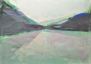 Pittura intitolato "Mountains 64" da Kariko Ono, Opera d'arte originale, Olio
