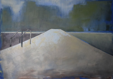 Malerei mit dem Titel "Lake 55" von Kariko Ono, Original-Kunstwerk, Öl
