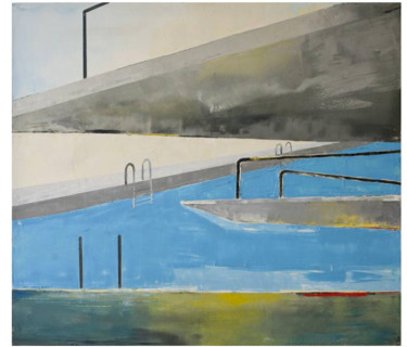 Malarstwo zatytułowany „Pool Q” autorstwa Kariko Ono, Oryginalna praca, Olej