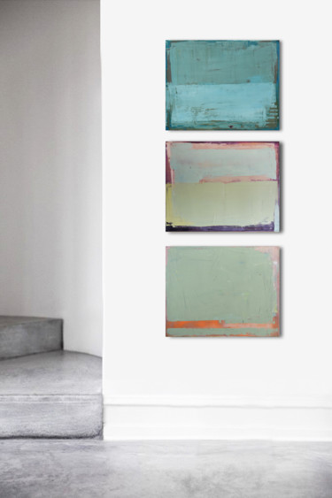 Pintura intitulada ""Abstract horizon I…" por Kariko Ono, Obras de arte originais, Óleo